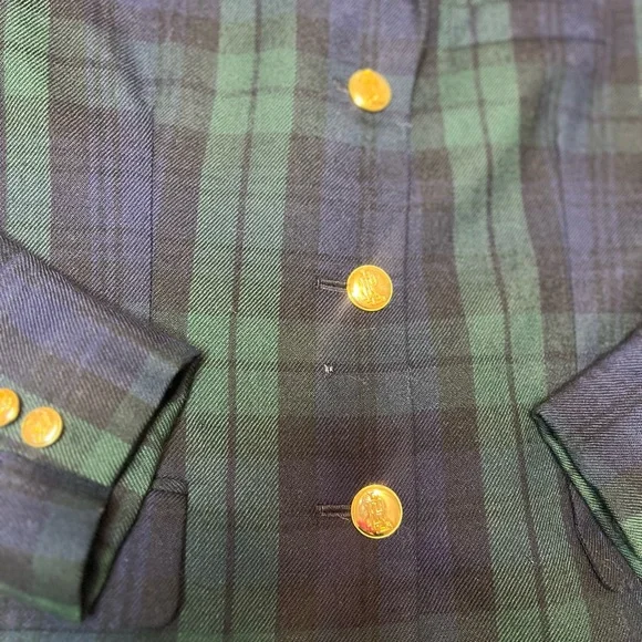 Lauren Ralph Lauren Tartan Plaid Wool Blend Blazer - Picture 9 of 12